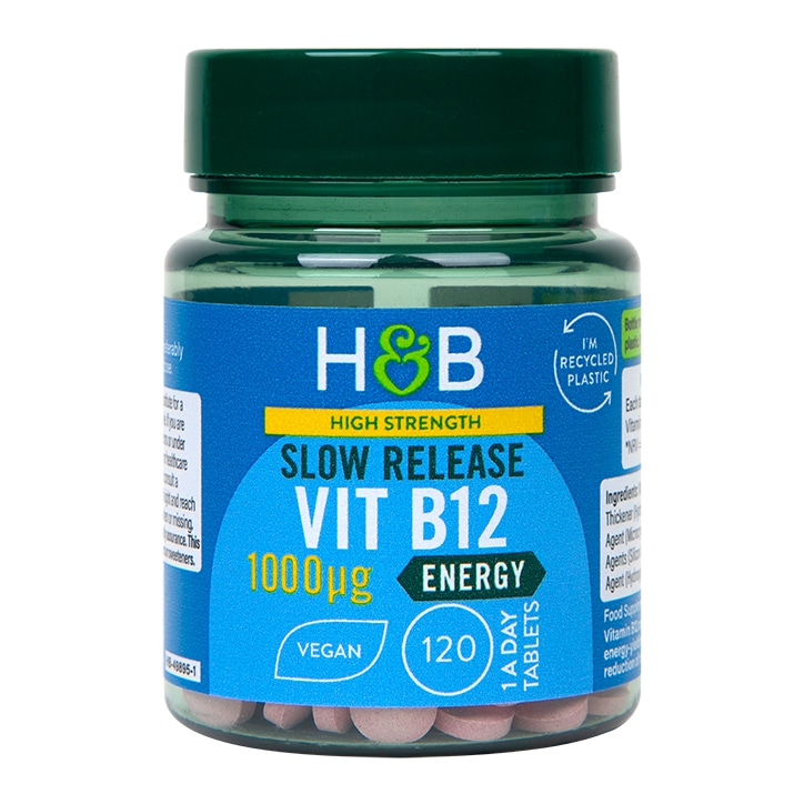 Holland & Barrett High Strength Slow Release Vitamin B12 1000ug 120 Tablets